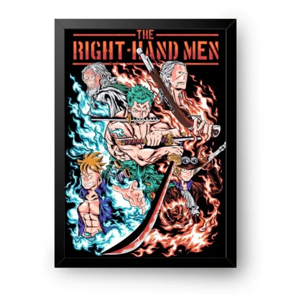 Right hand men one piece poster with frame