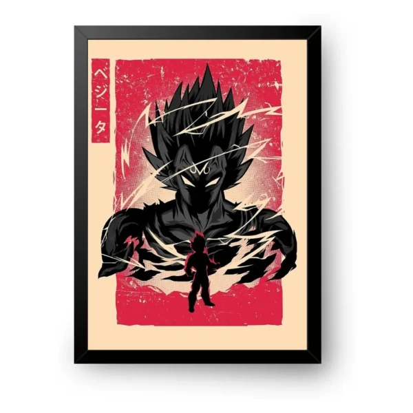 Prince Vegeta Saiyan anime Poster